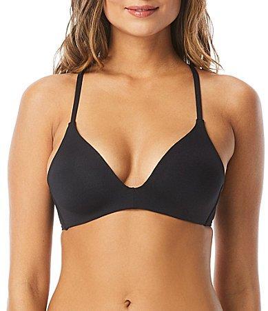 Vince Camuto Solid V-Neck Underwire Molded Cup Bikini Swim Top Product Image