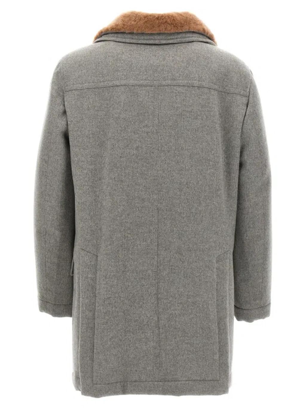 BRUNELLO CUCINELLI Cashmere Jacket In Grey Product Image