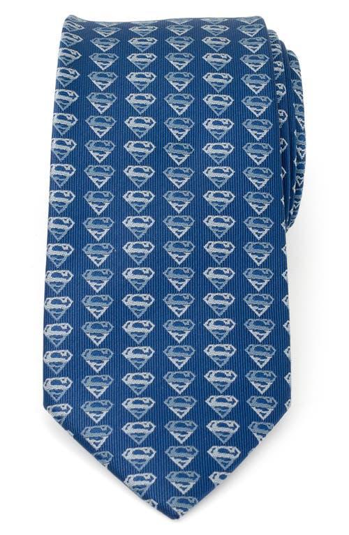 Mens DC Combic Book Heroes Tie, Blue Product Image