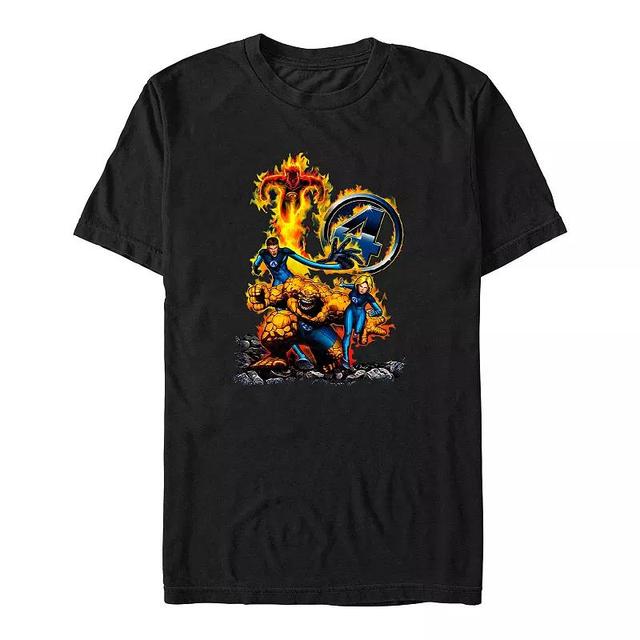 Big & Tall Marvel Fantastic Four On Fire Graphic Tee, Mens Product Image