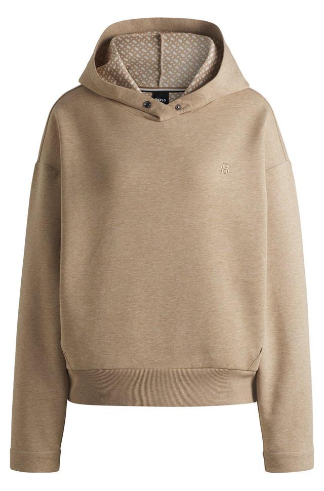 BOSS - Hoodie with Double B monogram - Beige Product Image