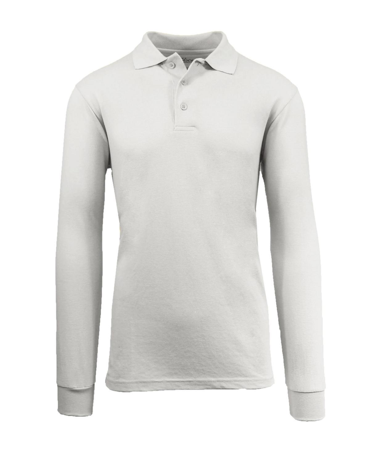 Galaxy By Harvic Mens Long Sleeve Pique Polo Shirt Product Image