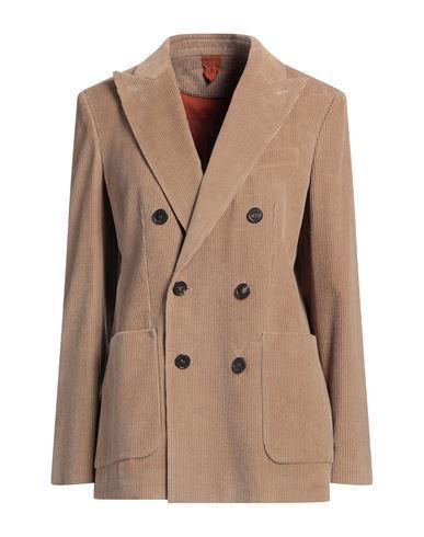 MAX MARA Woman Blazer Camel Size 12 Cotton, Elastane In Beige Product Image