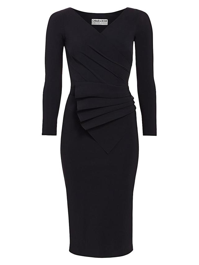 Womens Kaya Pleated Detail Sheath Dress Product Image