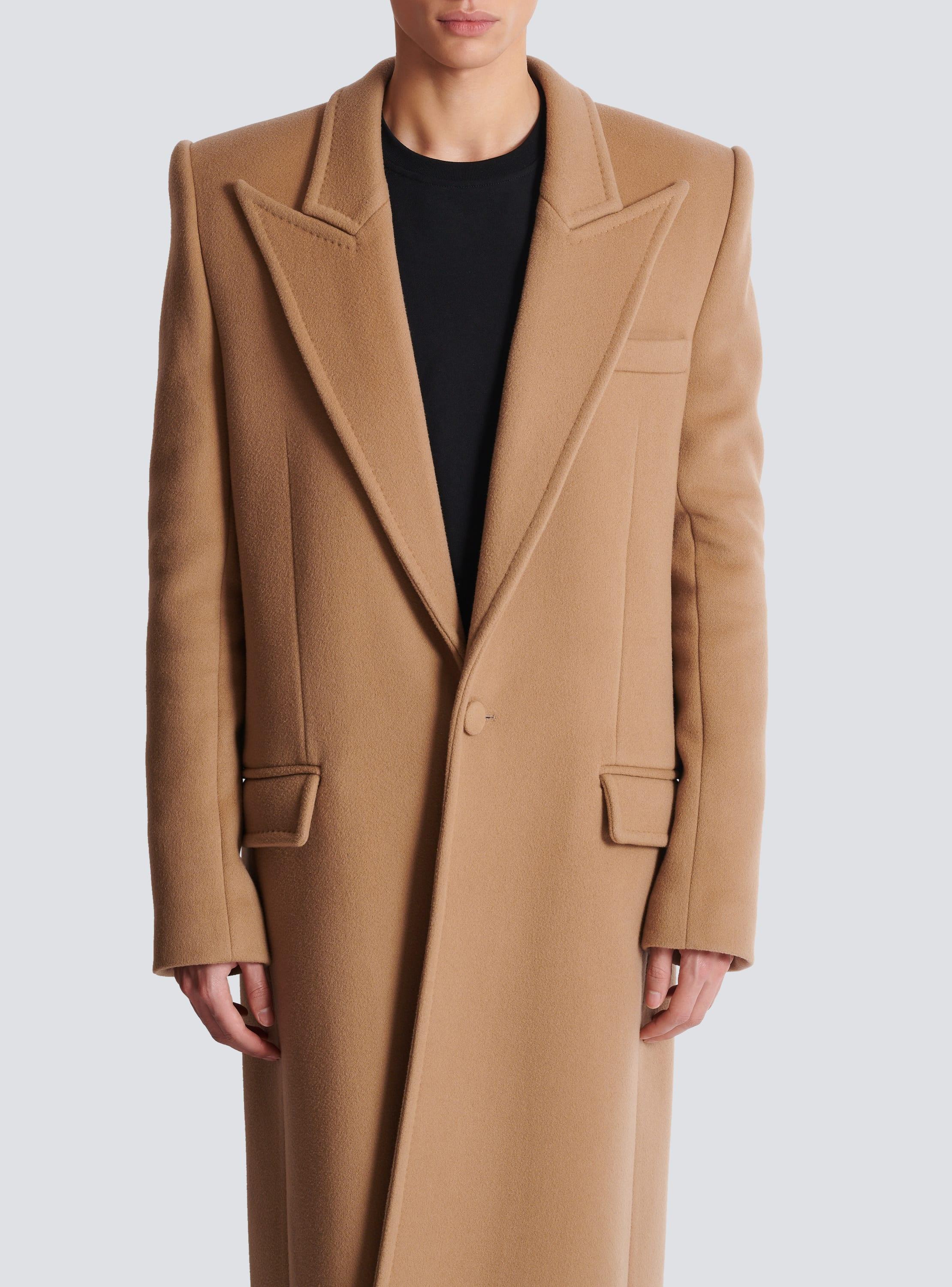 Long wool and cashmere coat Product Image