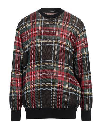 UNDERCOVER Black Check Sweater In Green Product Image