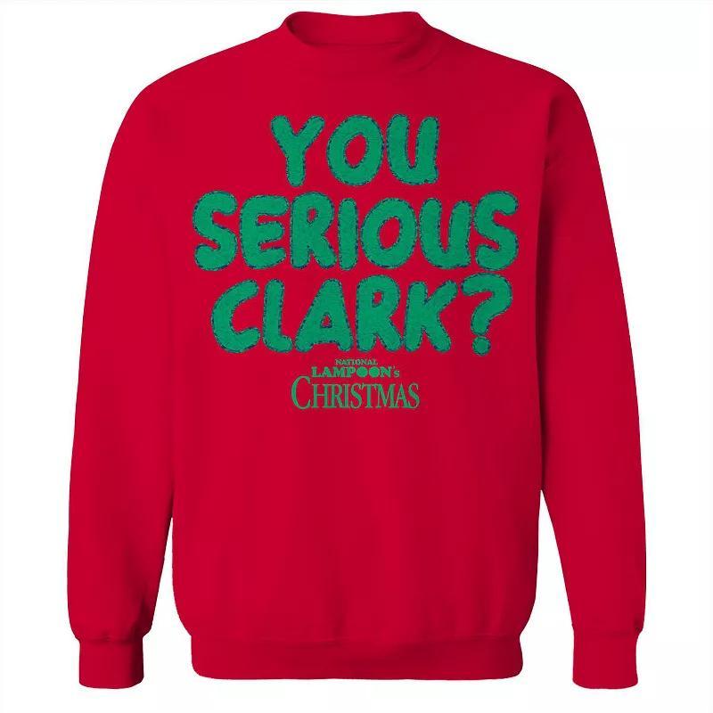 Mens You Serious Clark Green National Lampoons Christmas Vacation Graphic Fleece Crew Sweatshirt Product Image