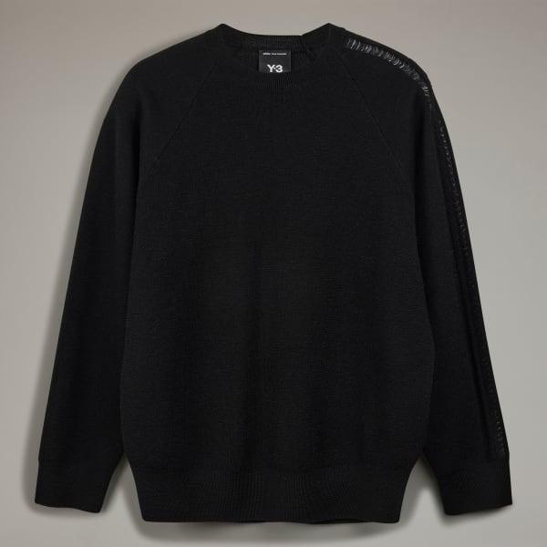 Y-3 Logo Knit Crew Sweatshirt Product Image