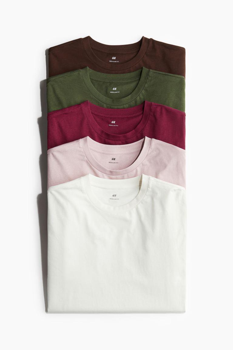 5-pack Regular Fit T-shirts Product Image