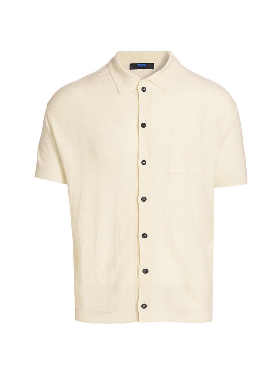 Mens Wool & Silk-Blend Polo Shirt Product Image