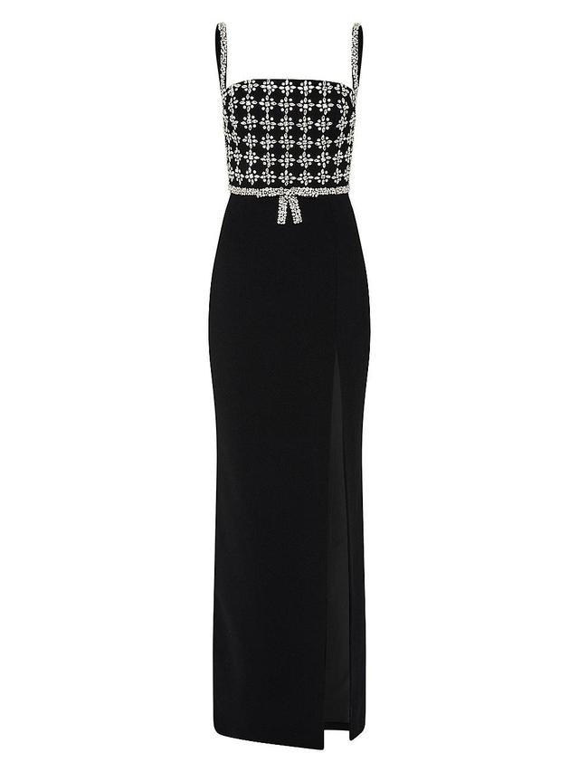 Womens Rina Crystal-Embellished Crepe Gown Product Image