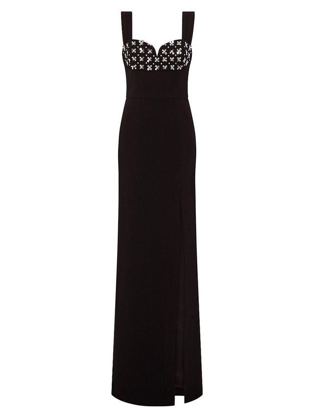 Womens Bianca Embellished Crepe Gown Product Image