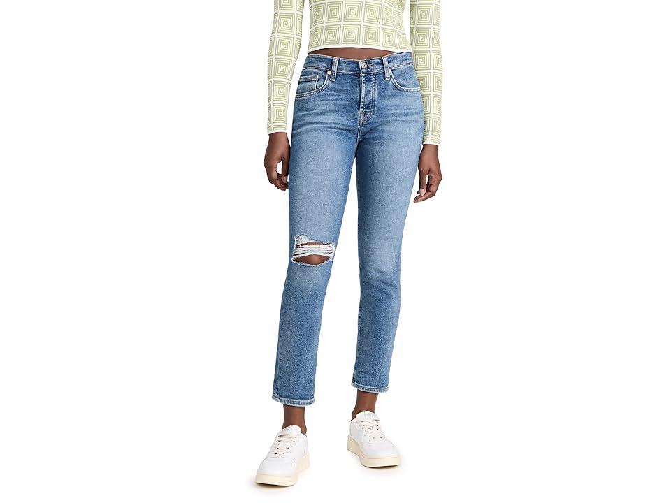 7 For All Mankind Josefina in Luxe Vintage Lyme (Luxe Vintage Lyme) Women's Jeans Product Image