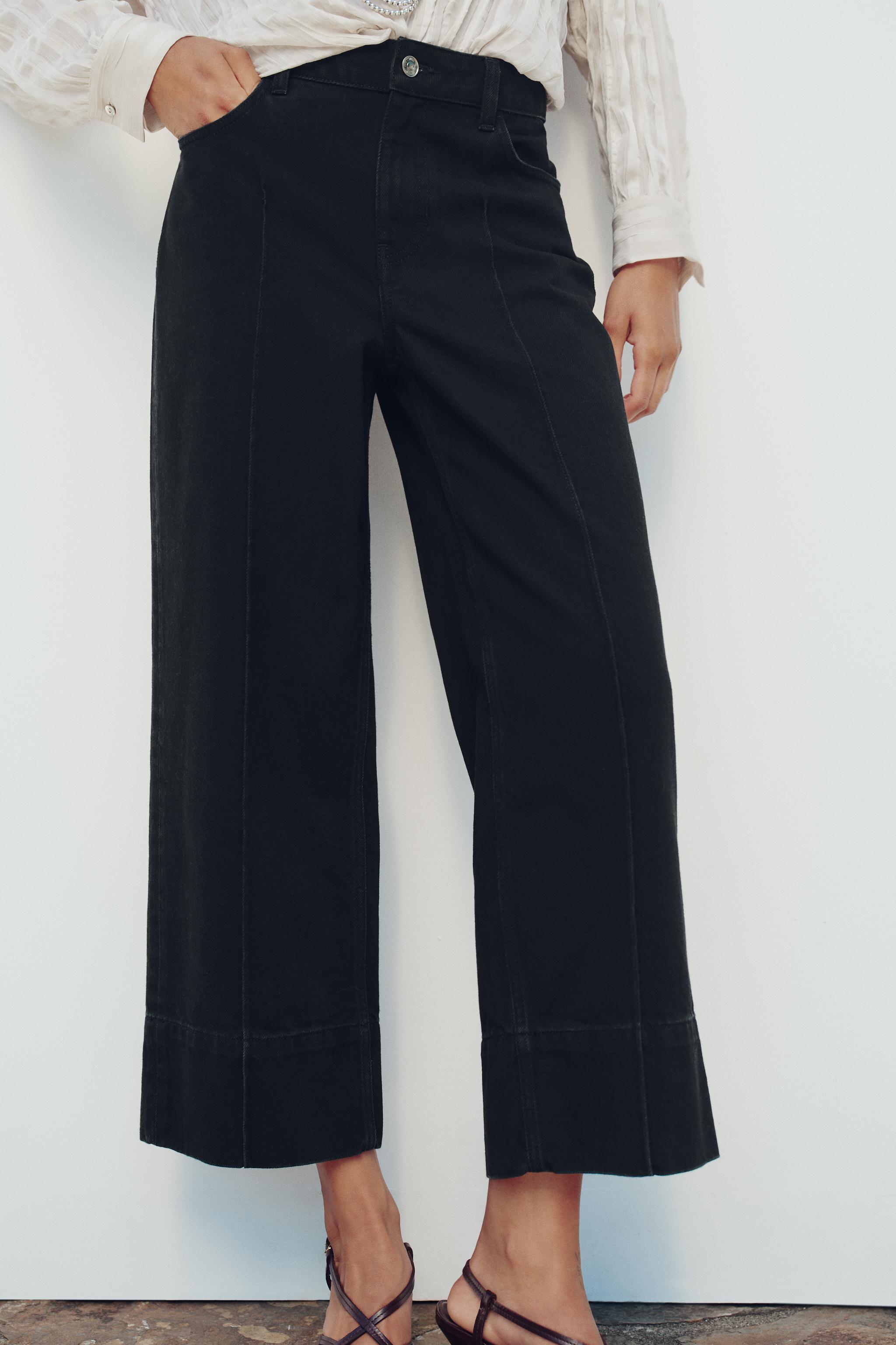 HIGH-WAISTED Z1975 CROPPED WIDE LEG JEANS Product Image