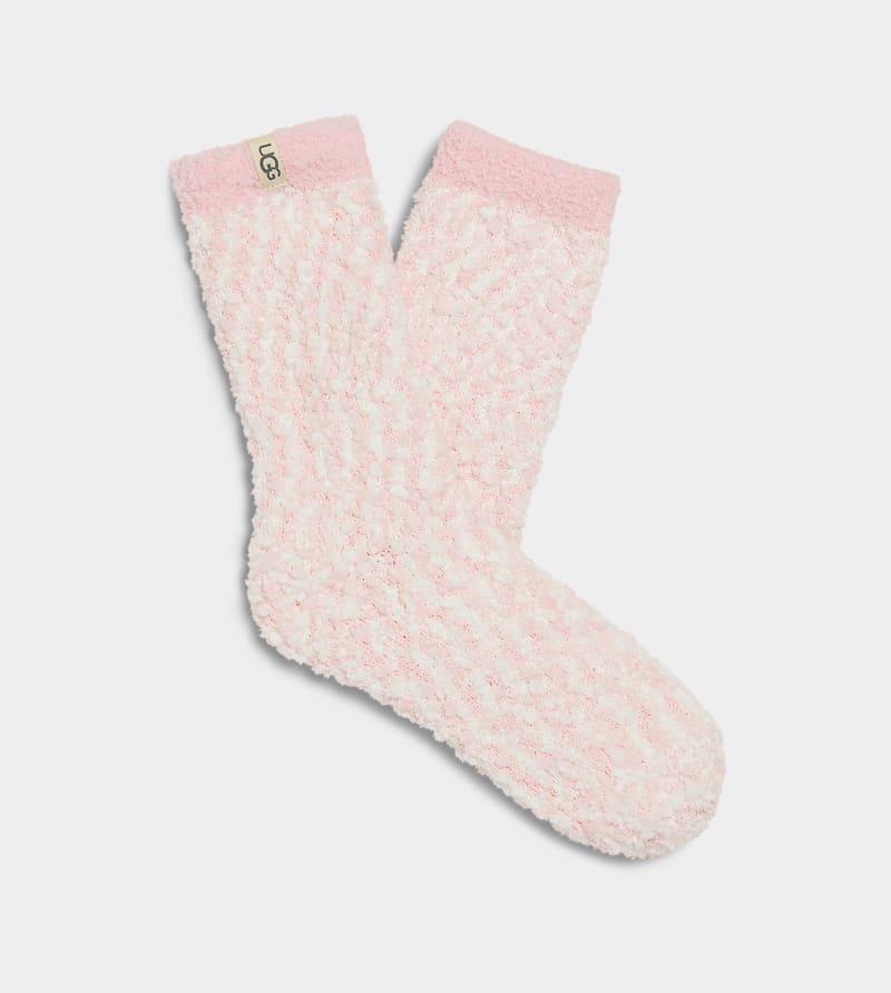 UGG Womens Cozy Chenille Sock Recycled Materials/Polyester Blend Socks in Seashell Pink Product Image