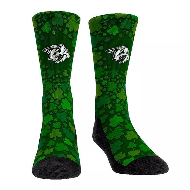 Rock Em Socks Nashville Predators St. Paddys Day Shamrock Crew Socks, Mens Product Image