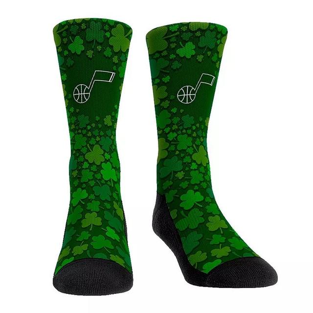 Rock Em Socks Utah Jazz St. Paddys Day Shamrock Crew Socks, Mens Product Image