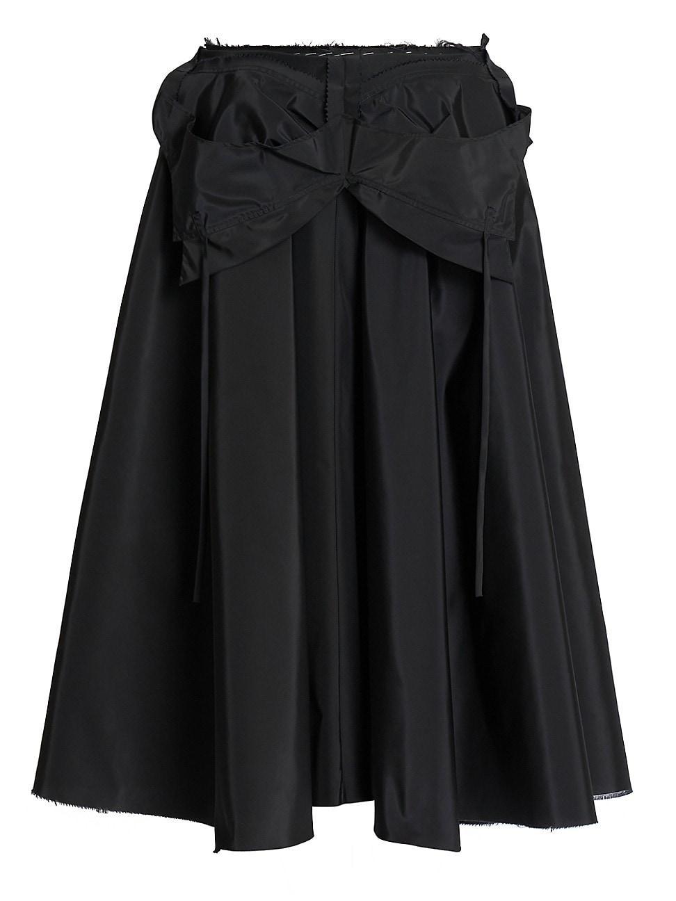 Womens Taffeta Bow Midi-Skirt Product Image