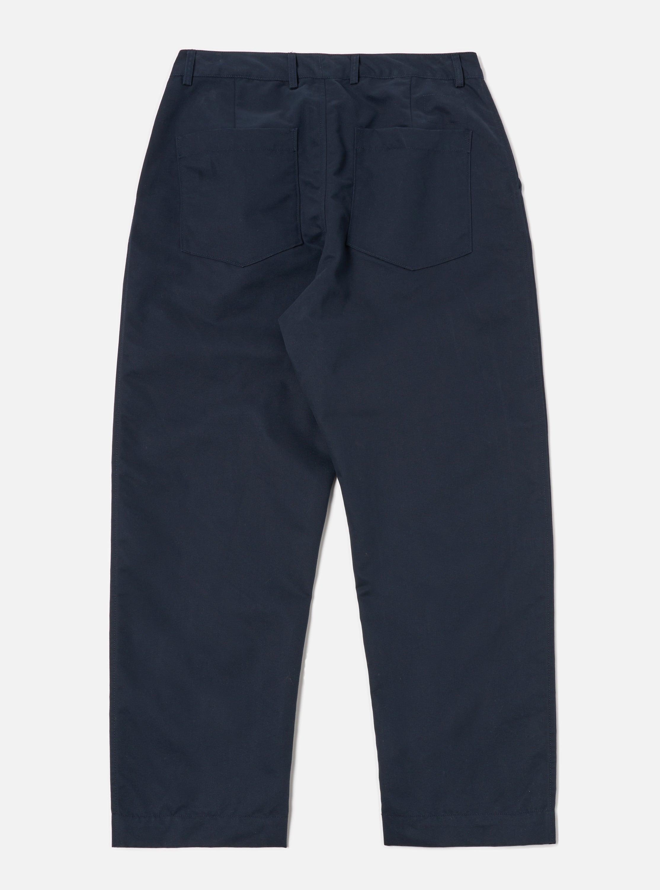 Universal Works Duke Pant in Navy Brushed Polytech Product Image