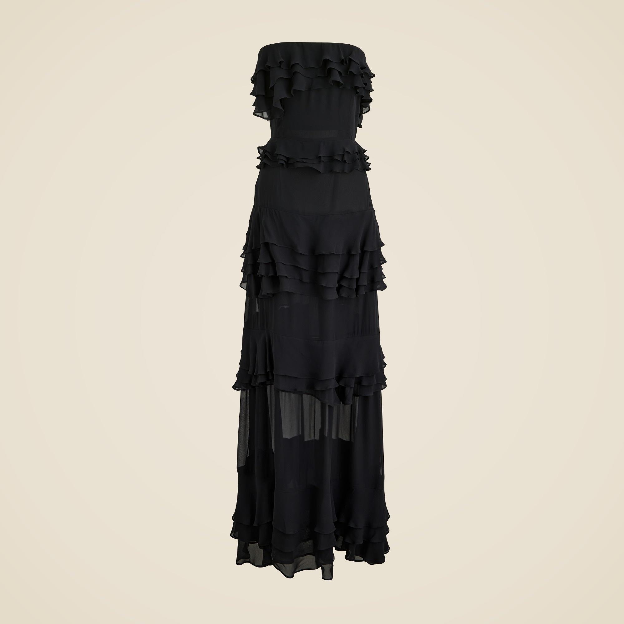 Collection tiered ruffle dress in chiffon Product Image