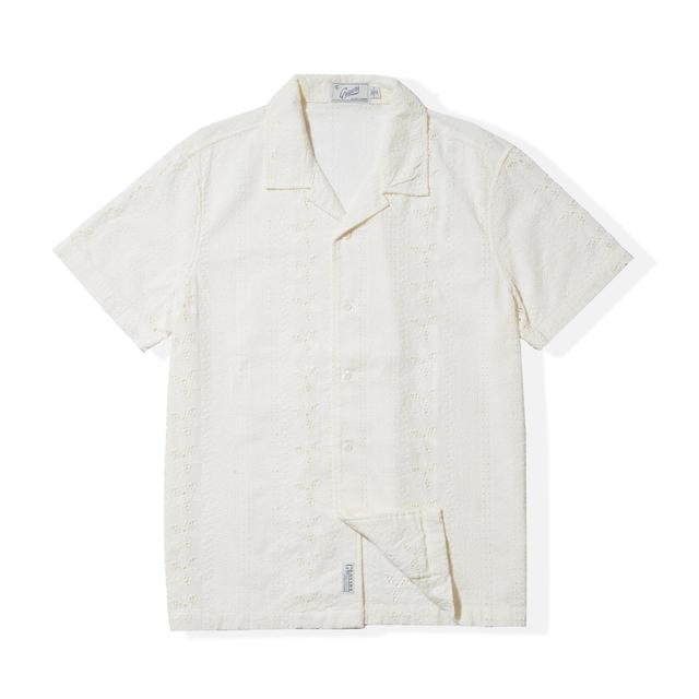 The Resort Embroidered Shirt - Ecru Product Image