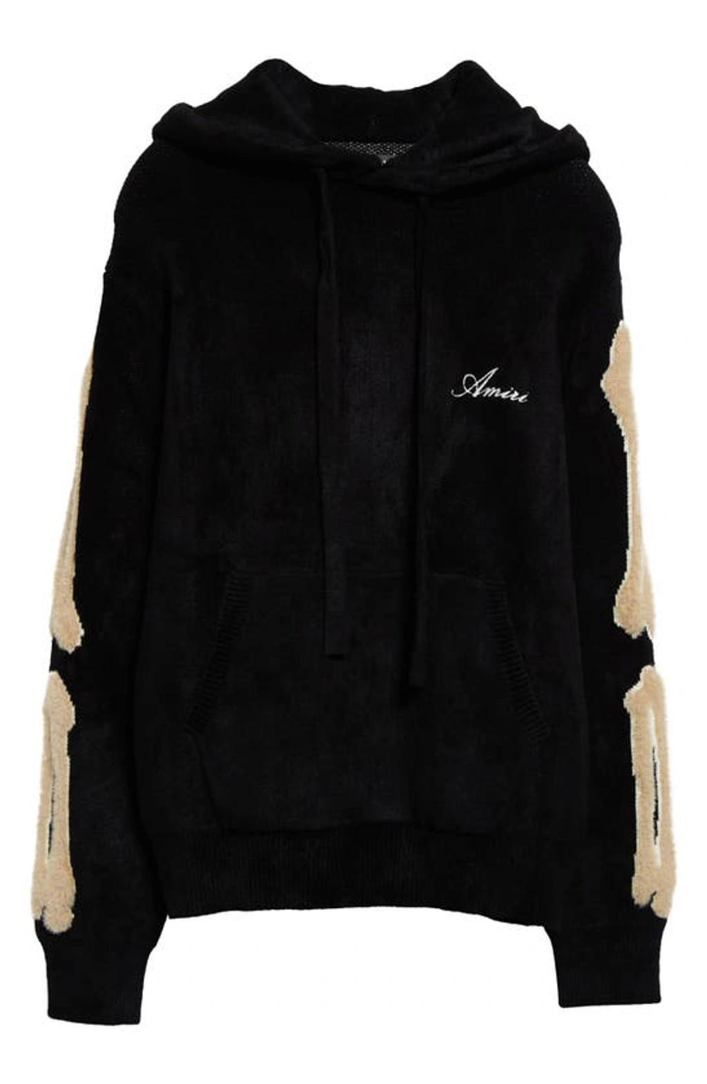 Logo Embroidered Drawstring Hoodie In Black Product Image