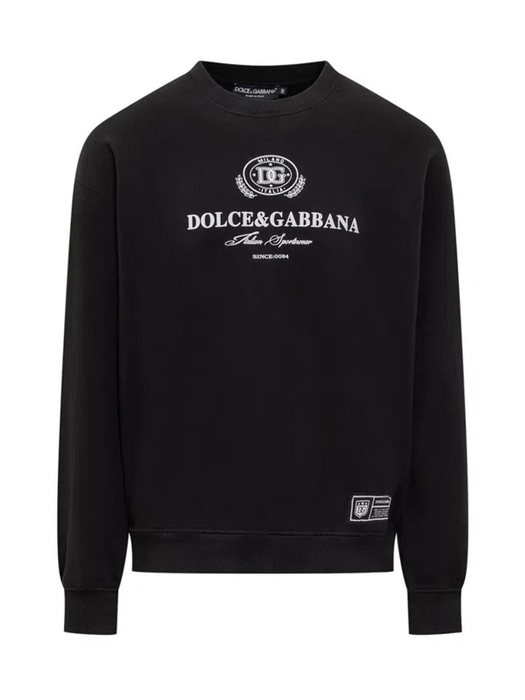 Logo-print Cotton Sweatshirt In Black Product Image