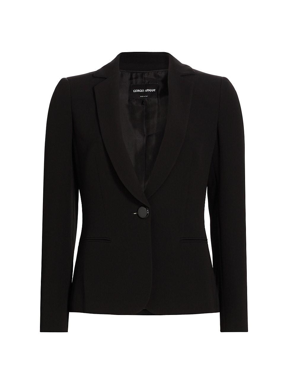 Womens Silk One-Button Blazer Product Image