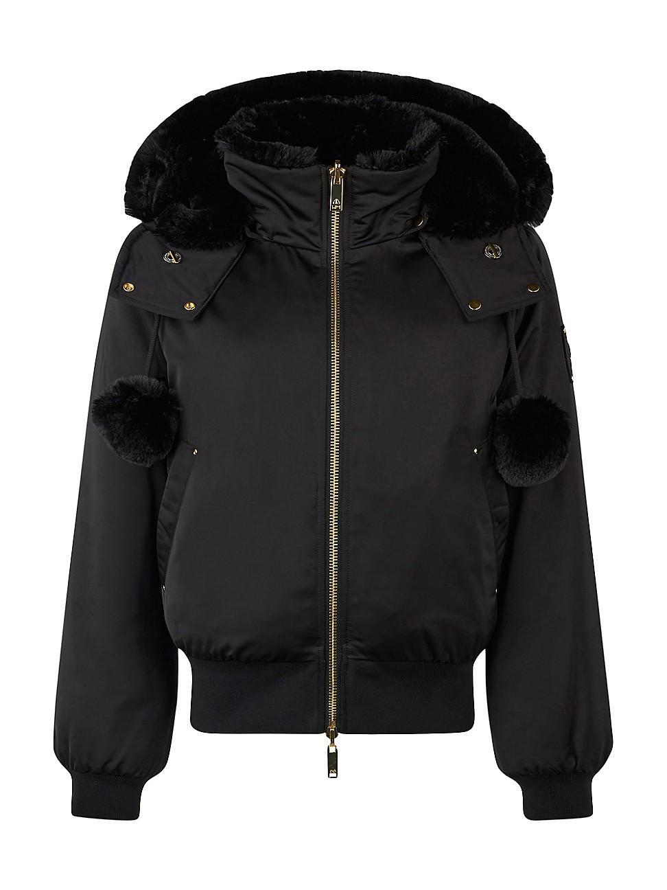 Womens Debbie Hooded Down Bomber Jacket Product Image