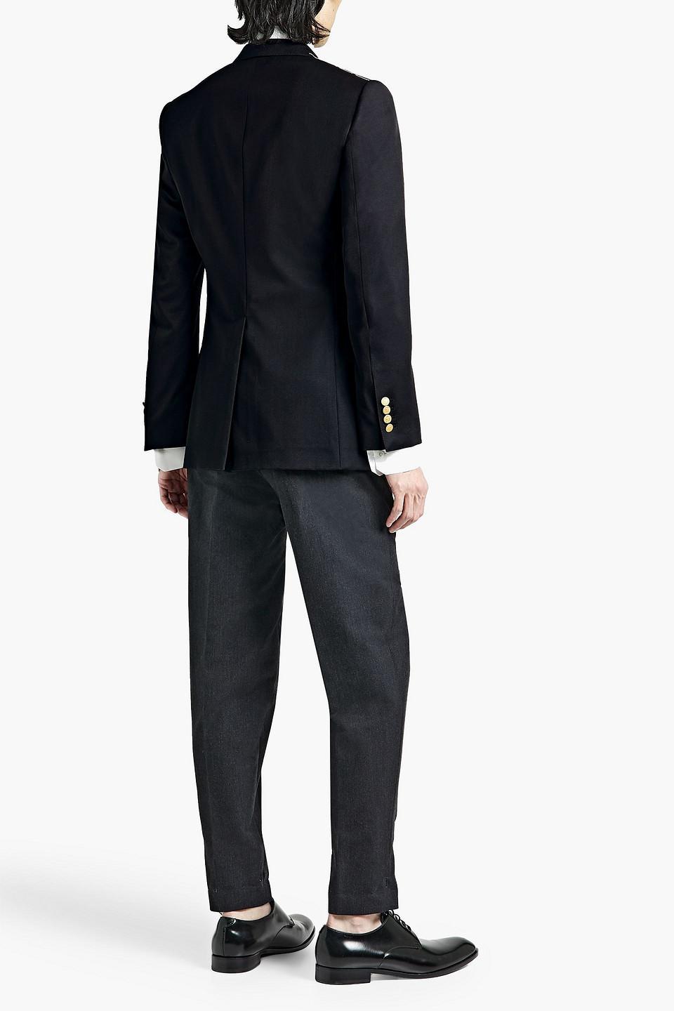 Slim-fit Wool Blazer In Black Product Image