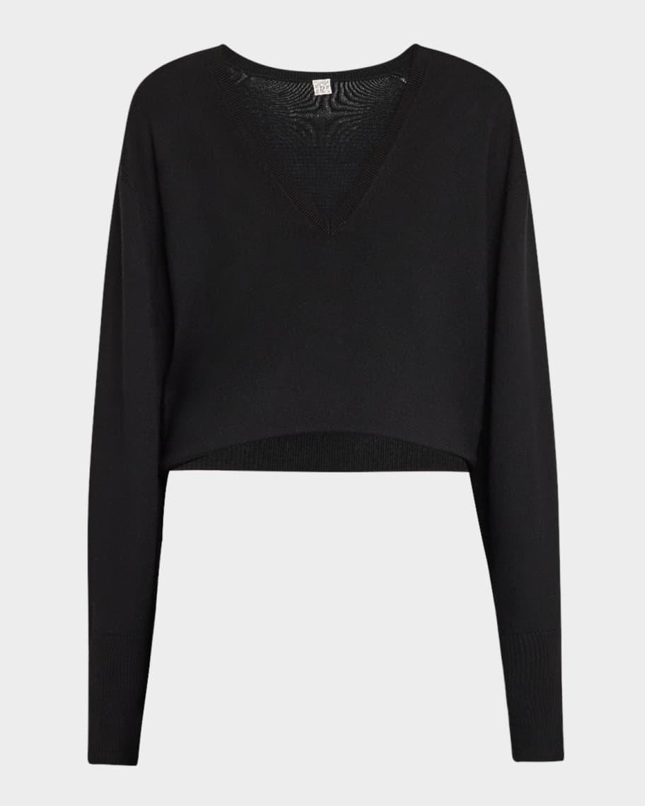 Deep V-Neck Knit Sweater product image