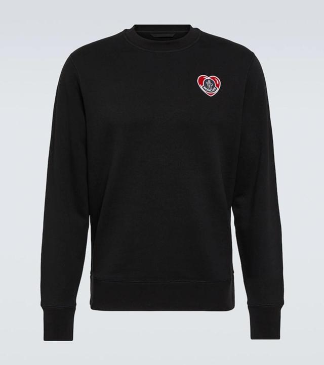 Logo-patch Cotton Sweatshirt In Black Product Image