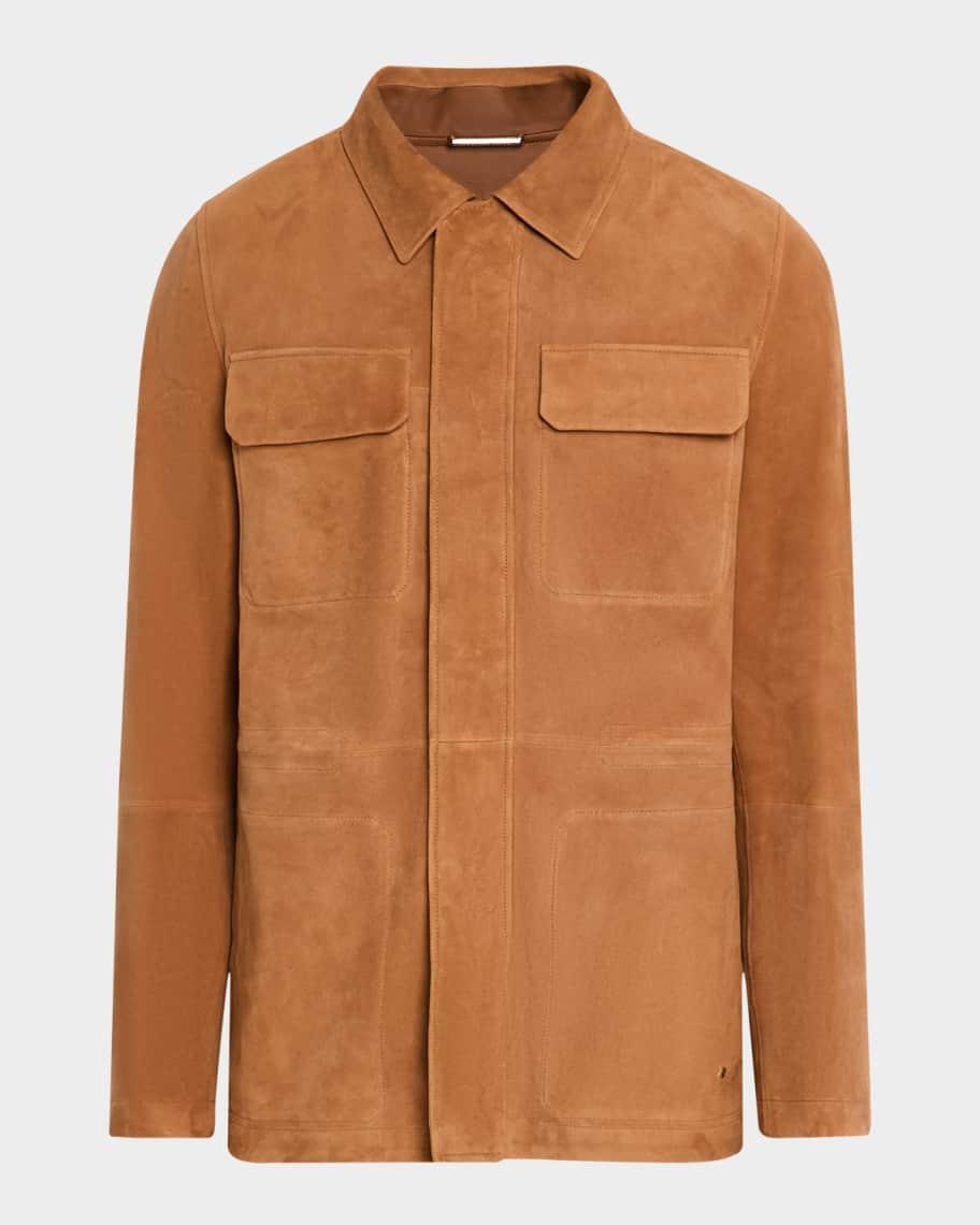 Men's Suede Full-Zip Field Jacket Product Image