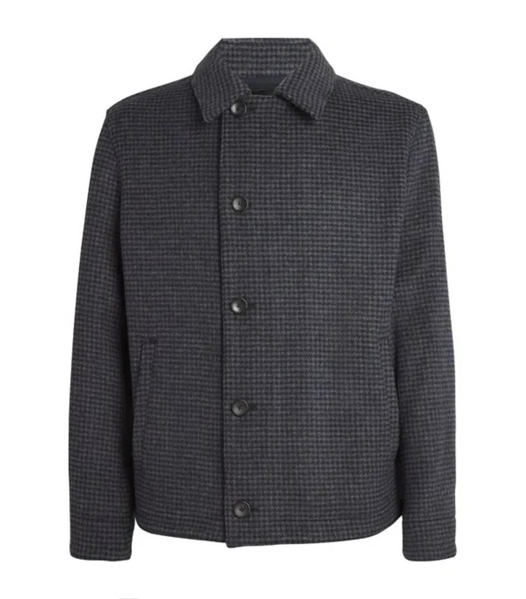 VINCE Wool-blend Jacket In Coastal/gray Product Image