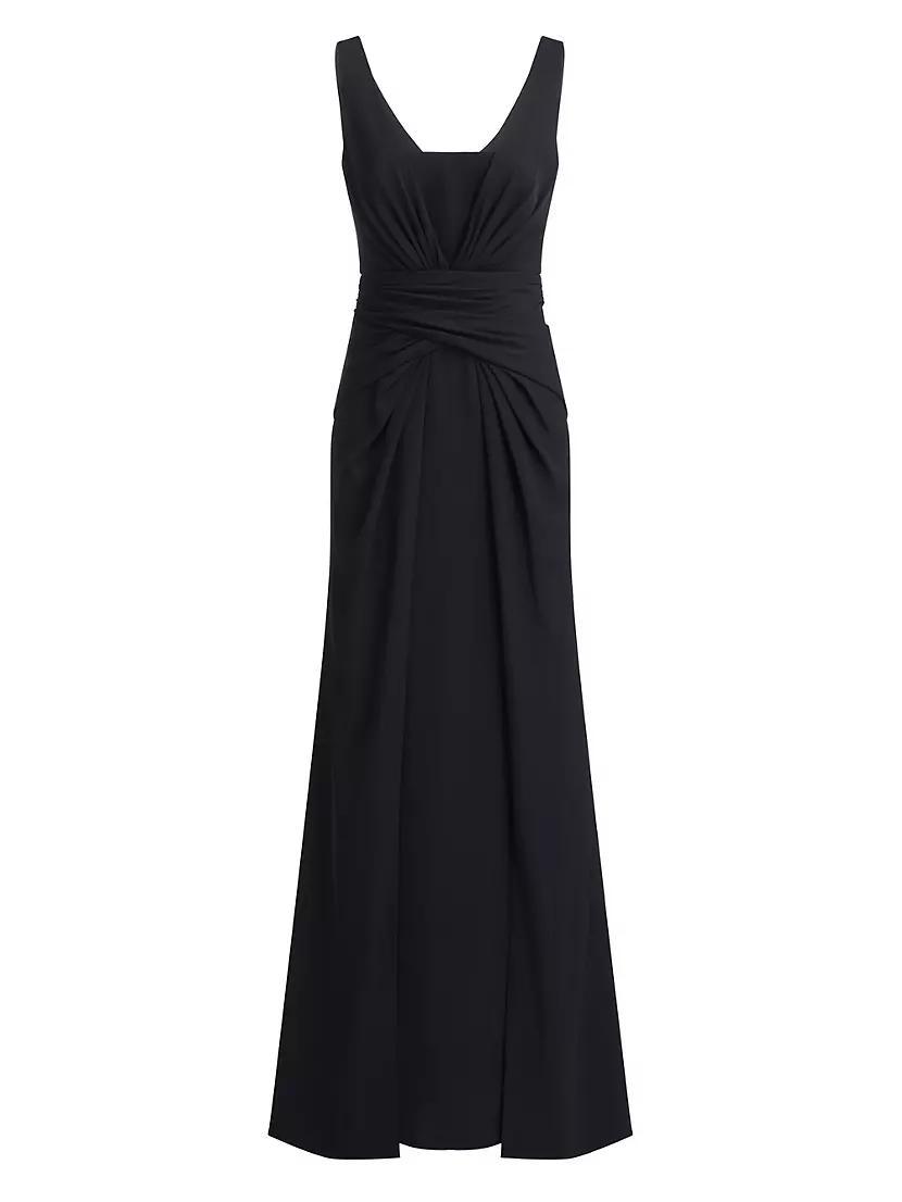 Erica Crepe Draped Gown Product Image