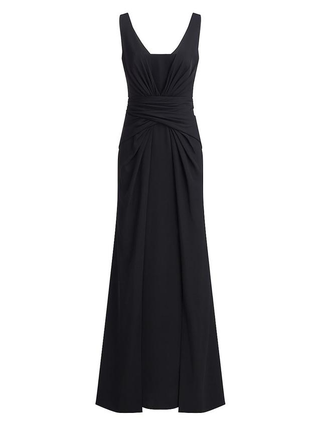 Womens Erica Crepe Draped Gown Product Image