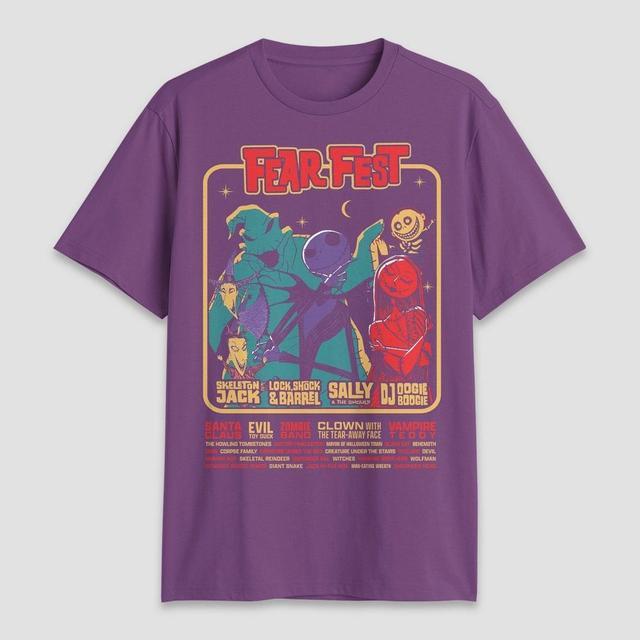 Mens Disney NBC Fear Fest Graphic T-Shirt - Purple Product Image