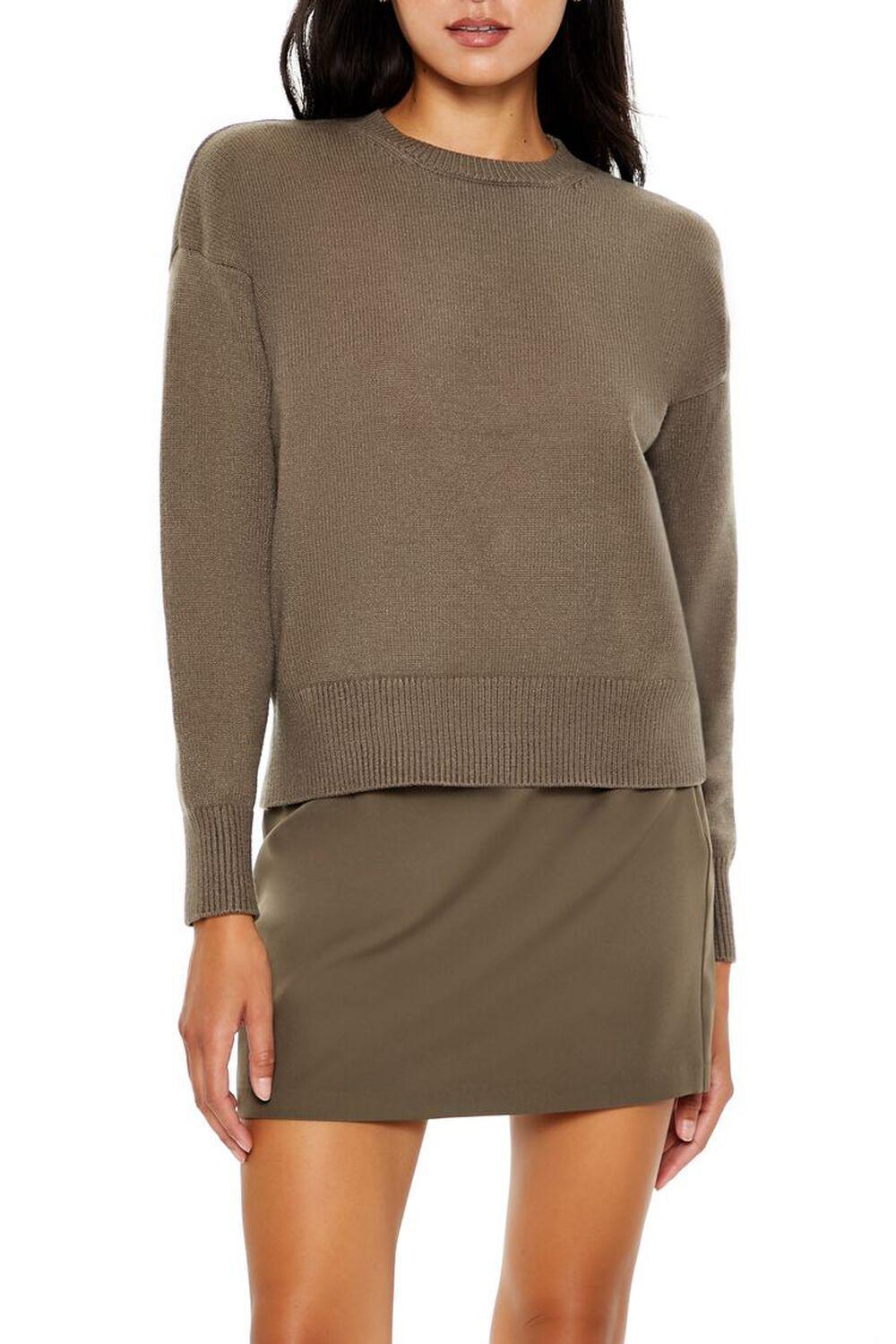 Drop-Sleeve Crew Sweater | Forever 21 Product Image