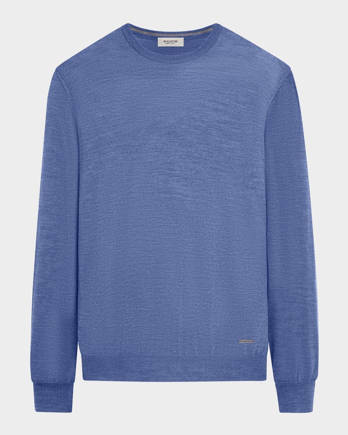 Mens Merino Wool Crewneck Sweater Product Image