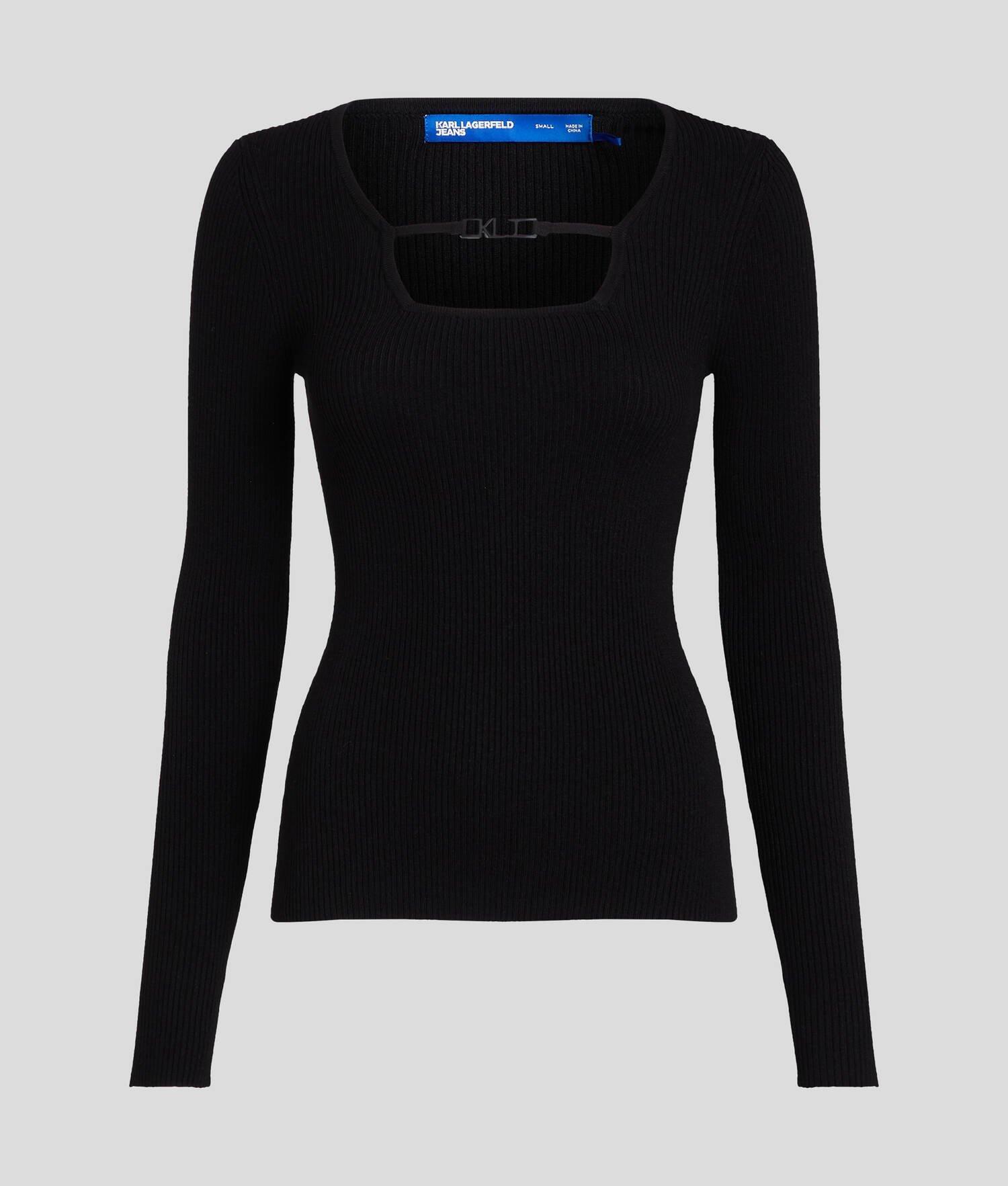 KLJ SQUARE-NECK KNIT TOP Product Image