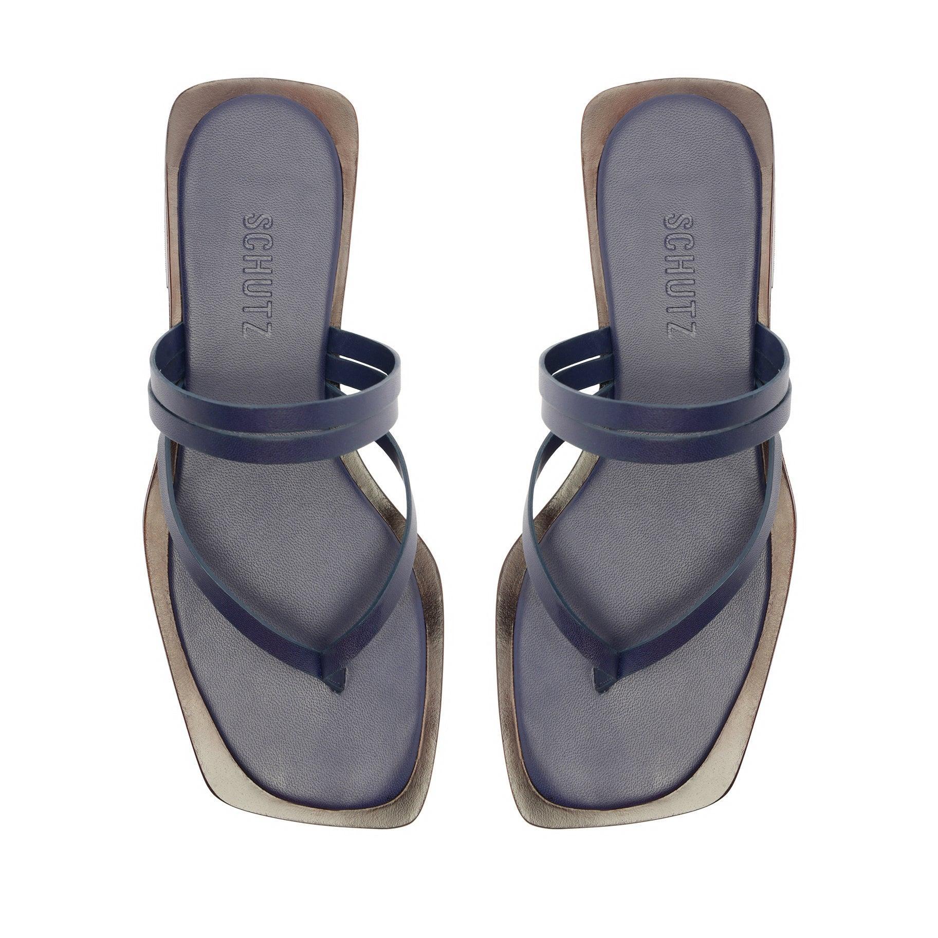 Rania Leather Flat Sandal Product Image