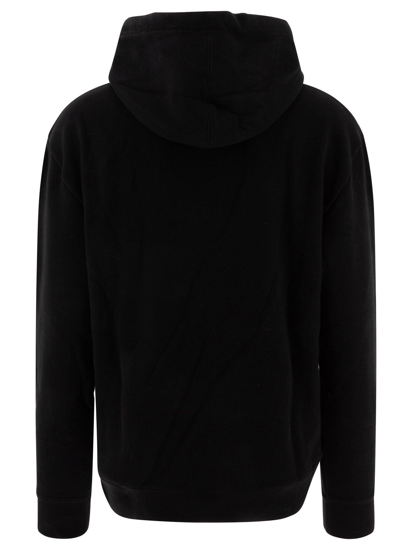 SAINT LAURENT Logo Hoodie In Black Product Image