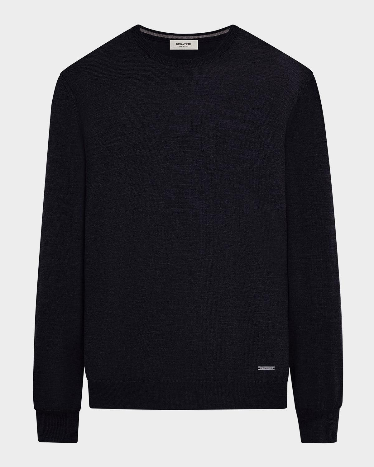 Mens Merino Wool Crewneck Sweater Product Image