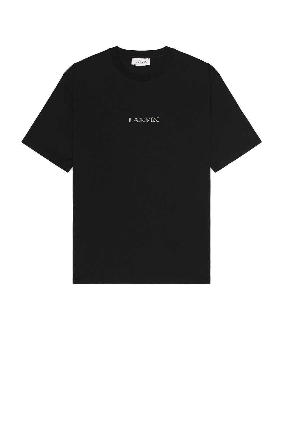 Lanvin Unisex Embroidered Regular T-shirt Black. (also in ). Product Image