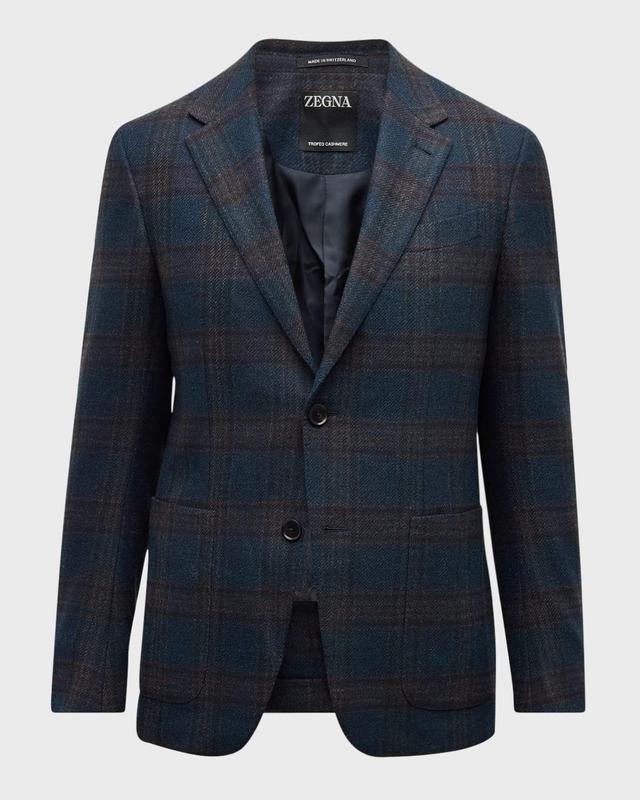 Mens Wool-Cashmere Plaid Sport Coat Product Image