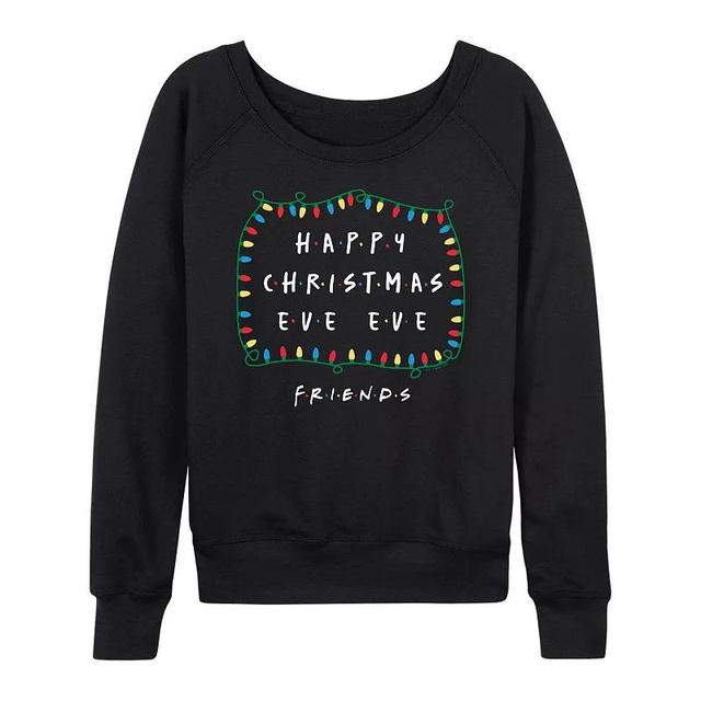 Womens Friends Happy Christmas Eve Eve Lightweight French Terry Sweatshirt Product Image