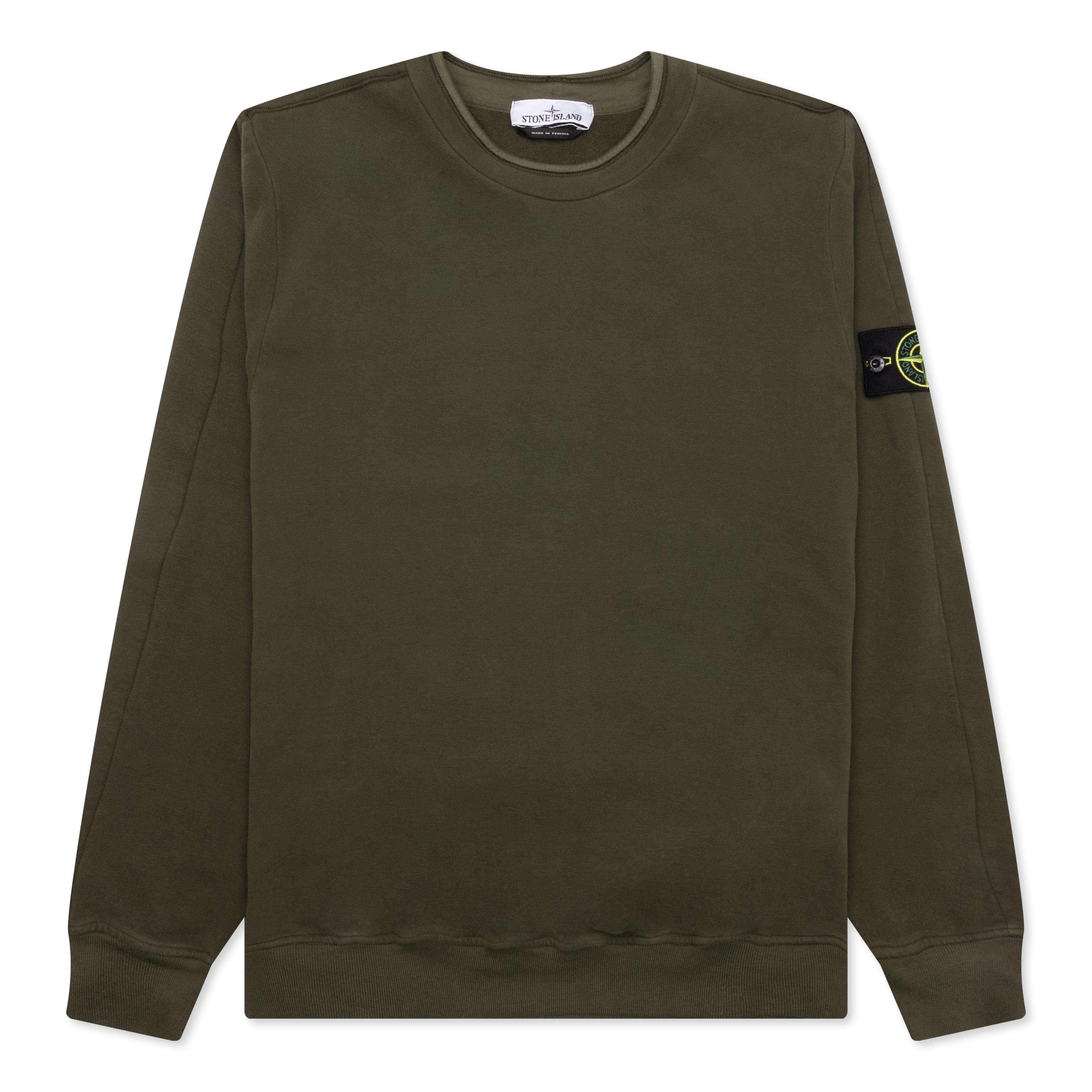 Brushed Sweatshirt - Olive Male Product Image