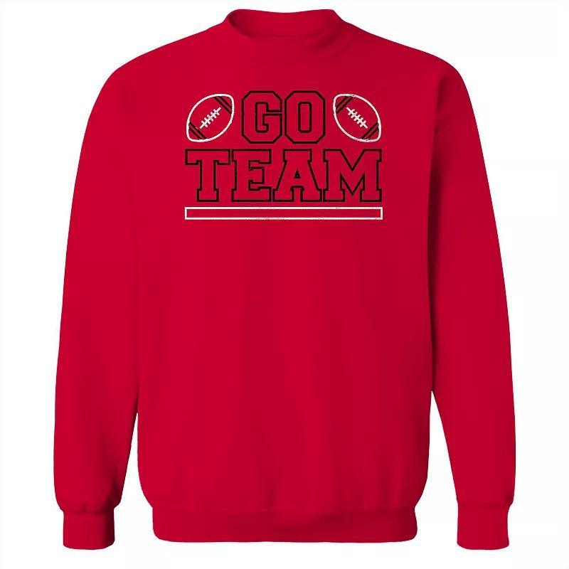 Adult Team Graphic Sweatshirt, Mens Red Product Image