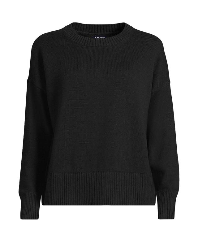 Womens Lands End Drifter Cotton Easy Fit Crewneck Sweater Product Image