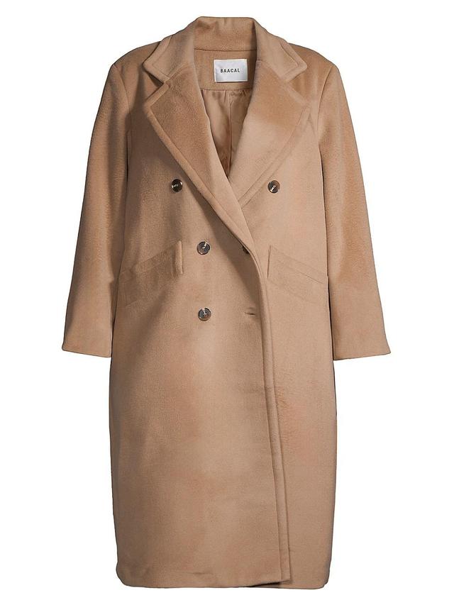 Womens Double-Breasted Car Coat Product Image